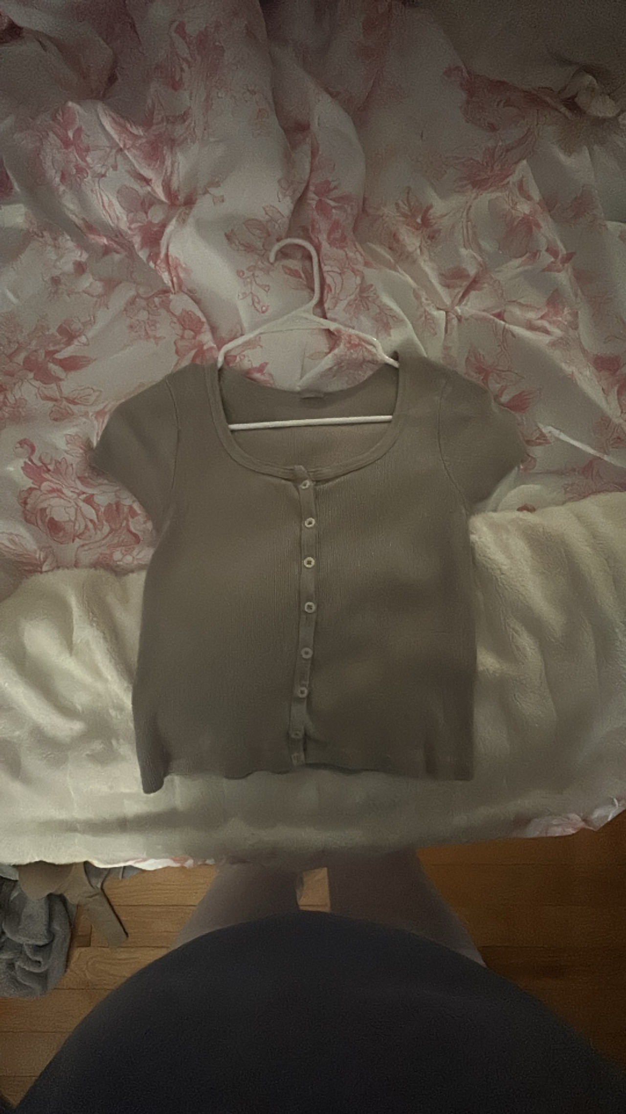 Short Sleeve Button-Up Ribbed Cardigan