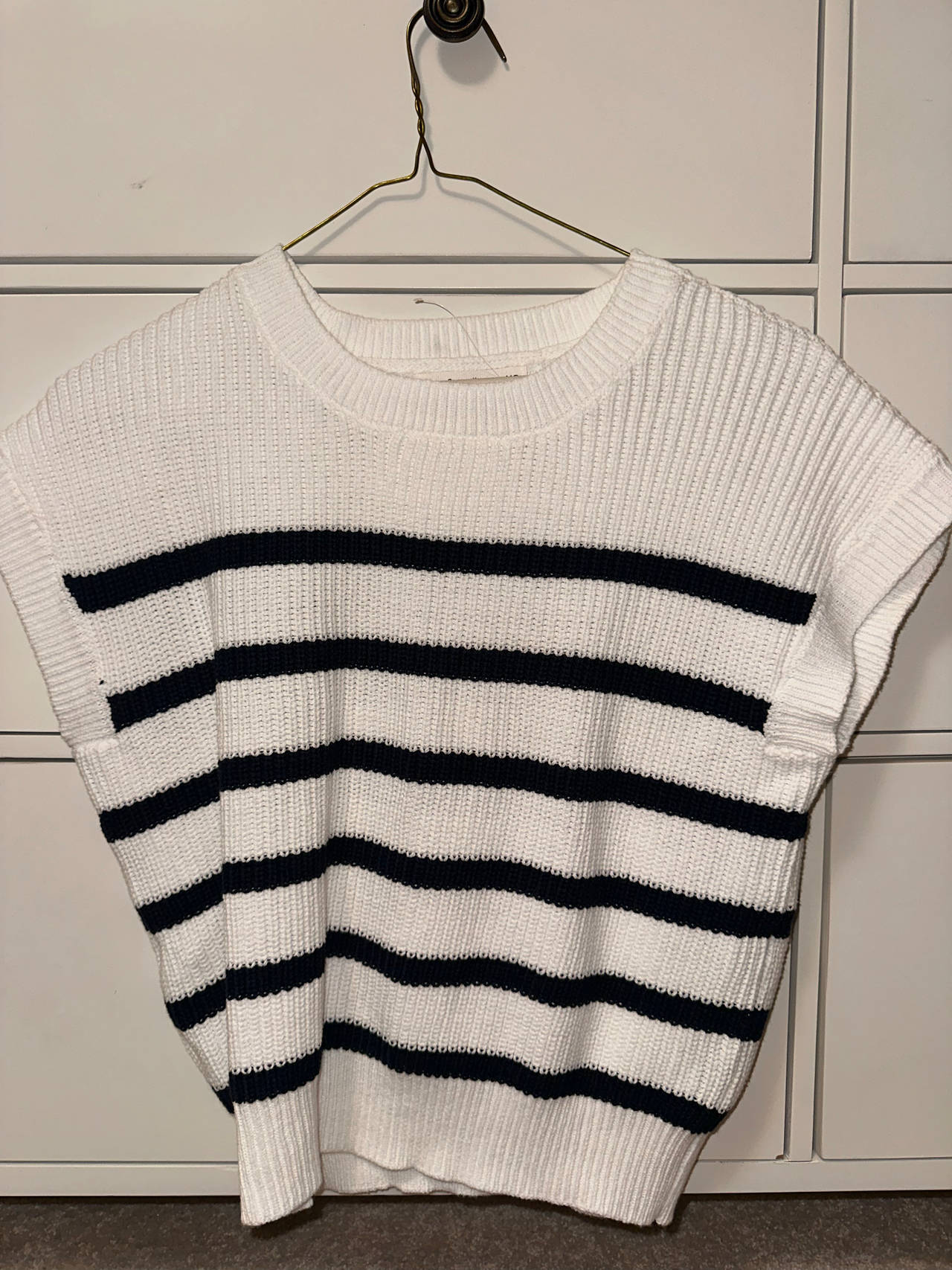 Striped Knit Sweater Vest