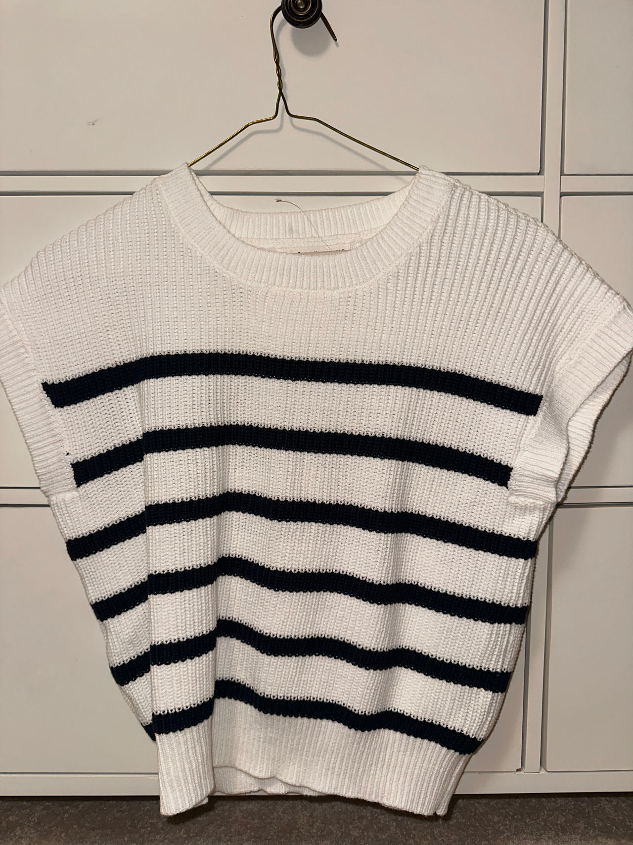 Striped Knit Sweater Vest