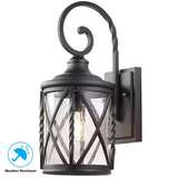 Walcott Manor 18.75 in. 1-Light Black Industrial Hardwired Outdoor Wall Light - Image 3
