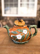 Vintage Ceramic Fruit Teapot Set Teapot + 2 Mugs - Image 3