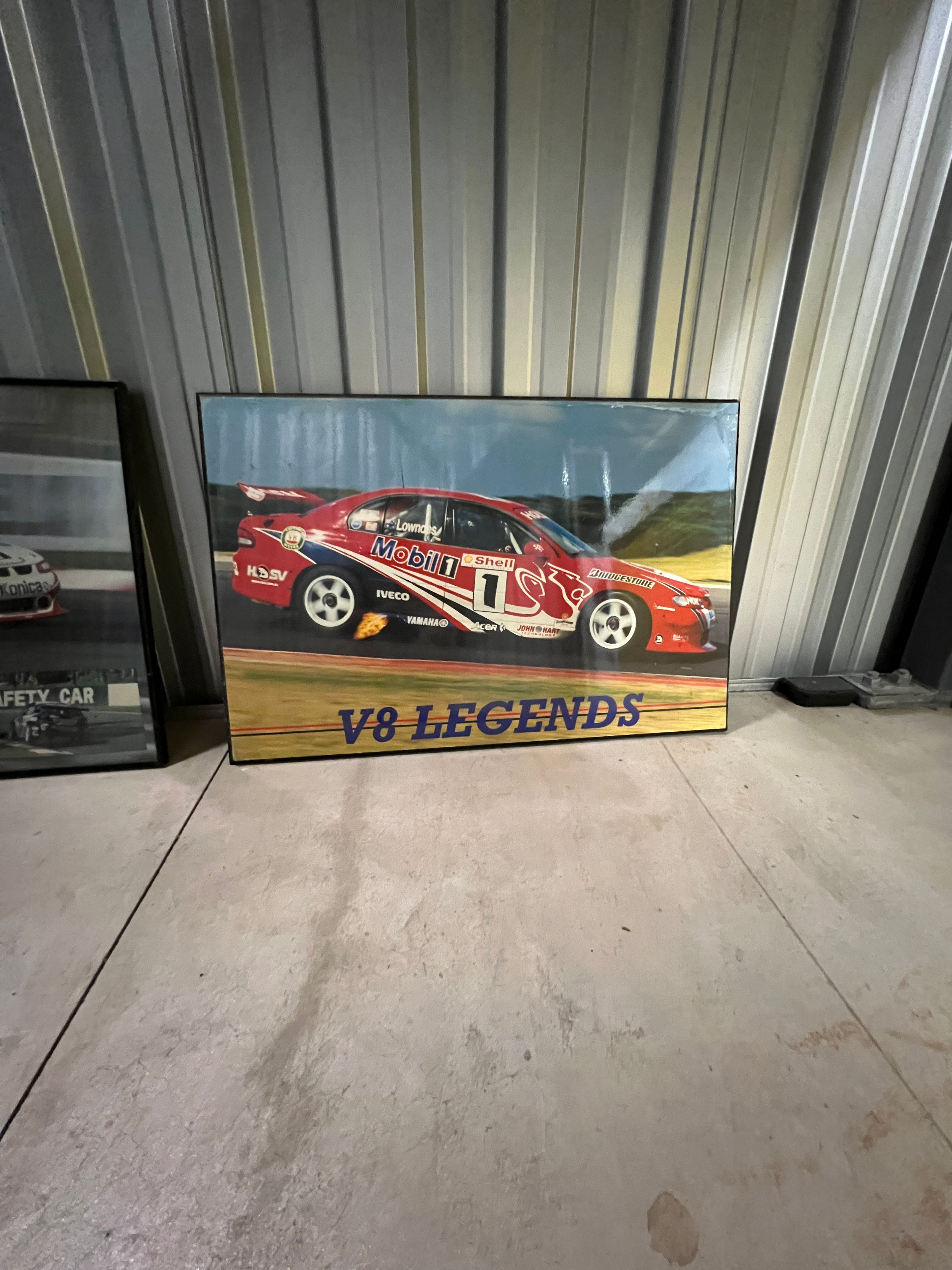 Craig Lowndes HRT V8 Legends Framed Poster