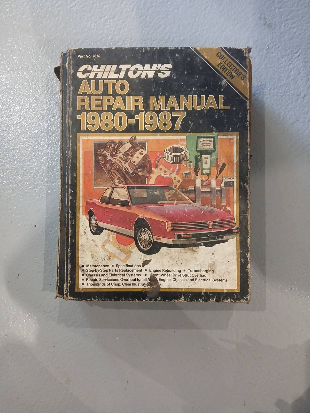 Chilton's Auto Repair Manual 1980-1987 Collector's Edition