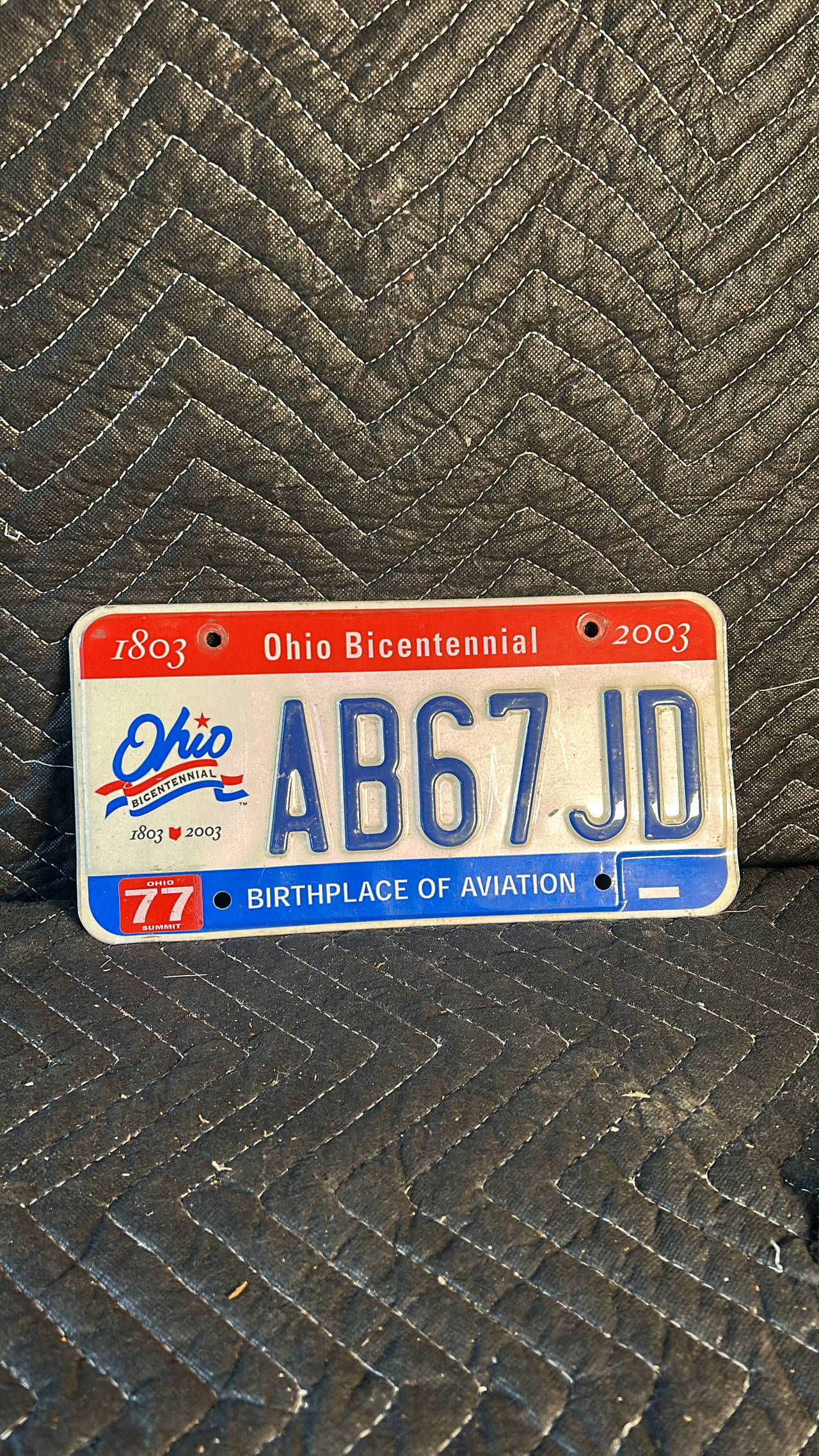 Ohio Bicentennial License Plate (1803-2003)