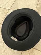 Nicole Marciano Hat Floppy Black Wool Blend With Studded Band one size - Image 2