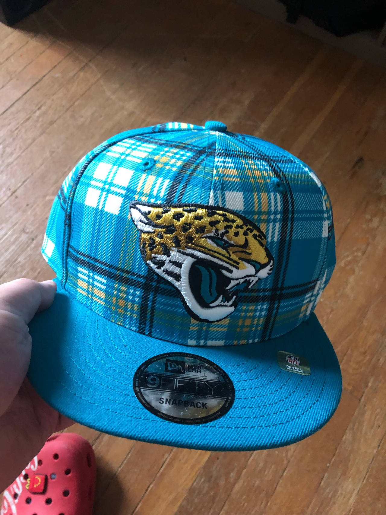 Jacksonville Jaguars Plaid Snapback Hat