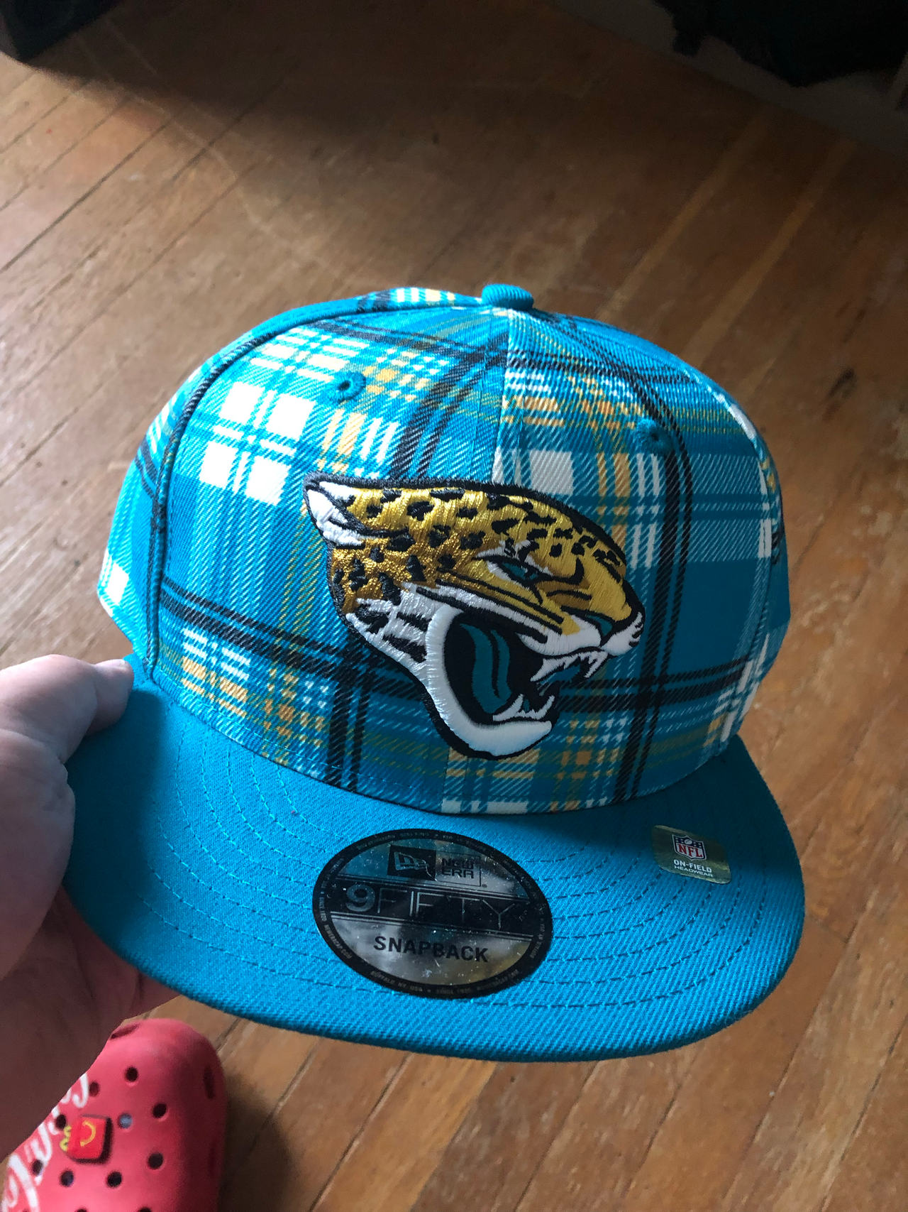 Jacksonville Jaguars Plaid Snapback Hat