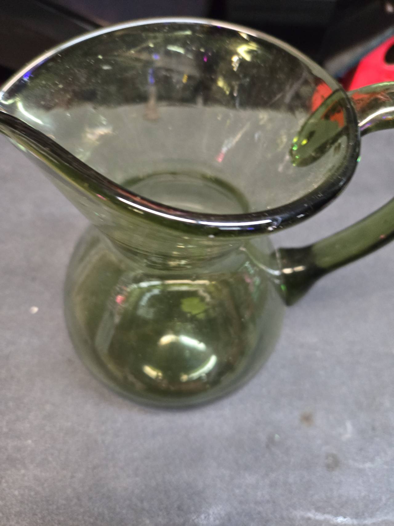 Blenko Green Glass Pitcher