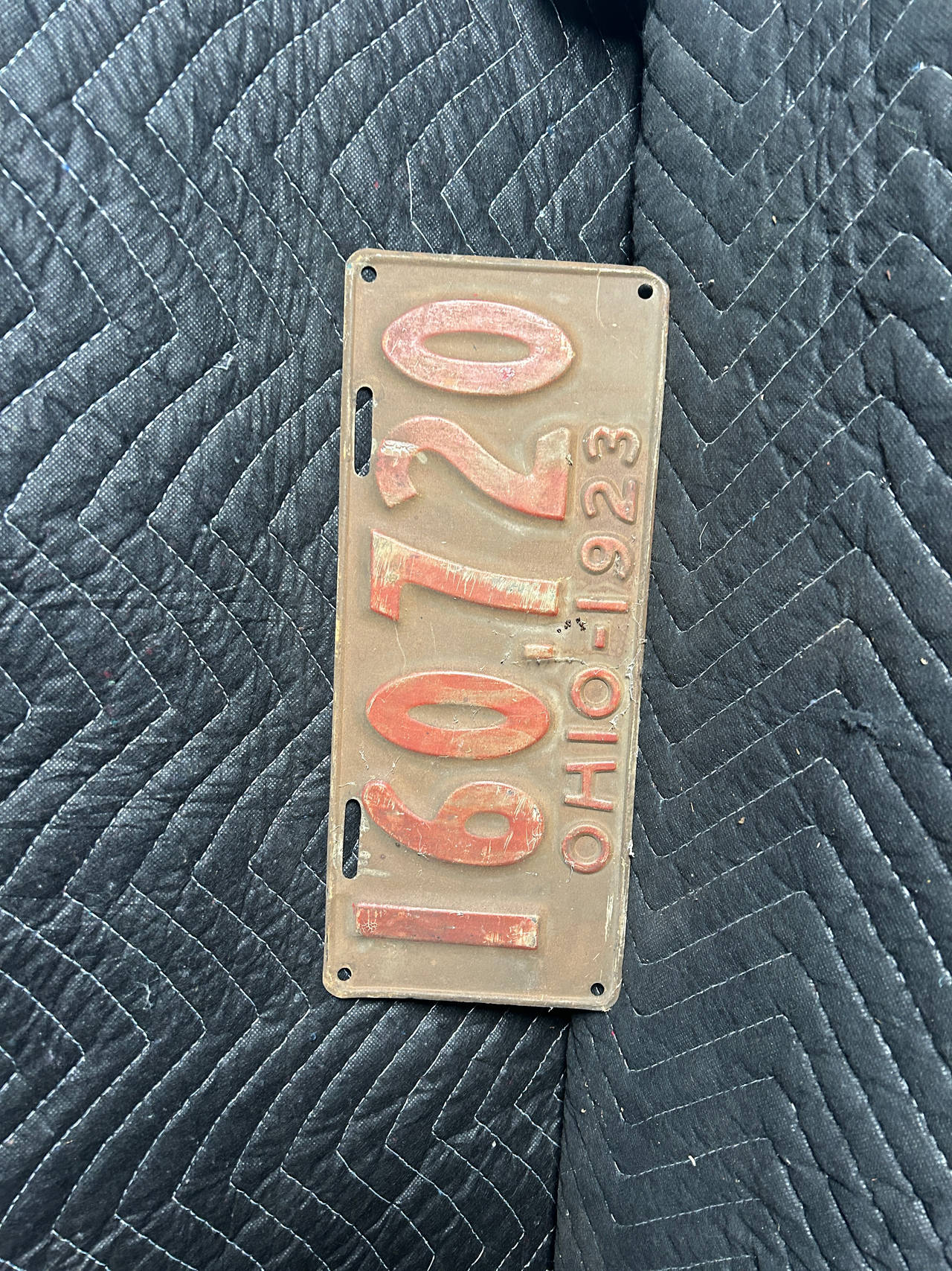 1923 Ohio License Plate