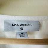 Kika Vargas White Cotton Puff Sleeve Spring Wrap Top Size Medium - Image 3