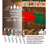 Christmas Stocking Holders for Mantle Set of 6, Weighted Stocking Hangers - Image 2