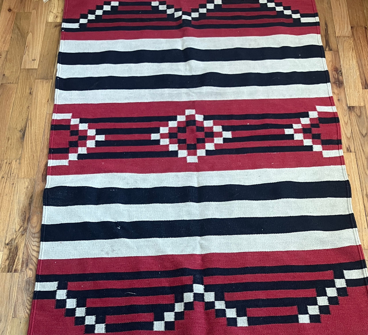 Southwestern Style Geometric Flatweave Rug