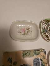 Assorted Decorative Ceramic Trinket Dishes and Coasters - Image 3