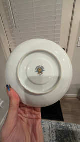 Noritake 5415 Tea Cup and Saucer – Peach Flowers Green & Gray Leaves - Image 3