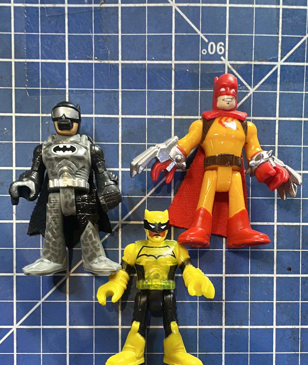 Imaginext DC Super Friends Batman Figure Lot - Scuba, Duke Thomas, Wolverine Batman