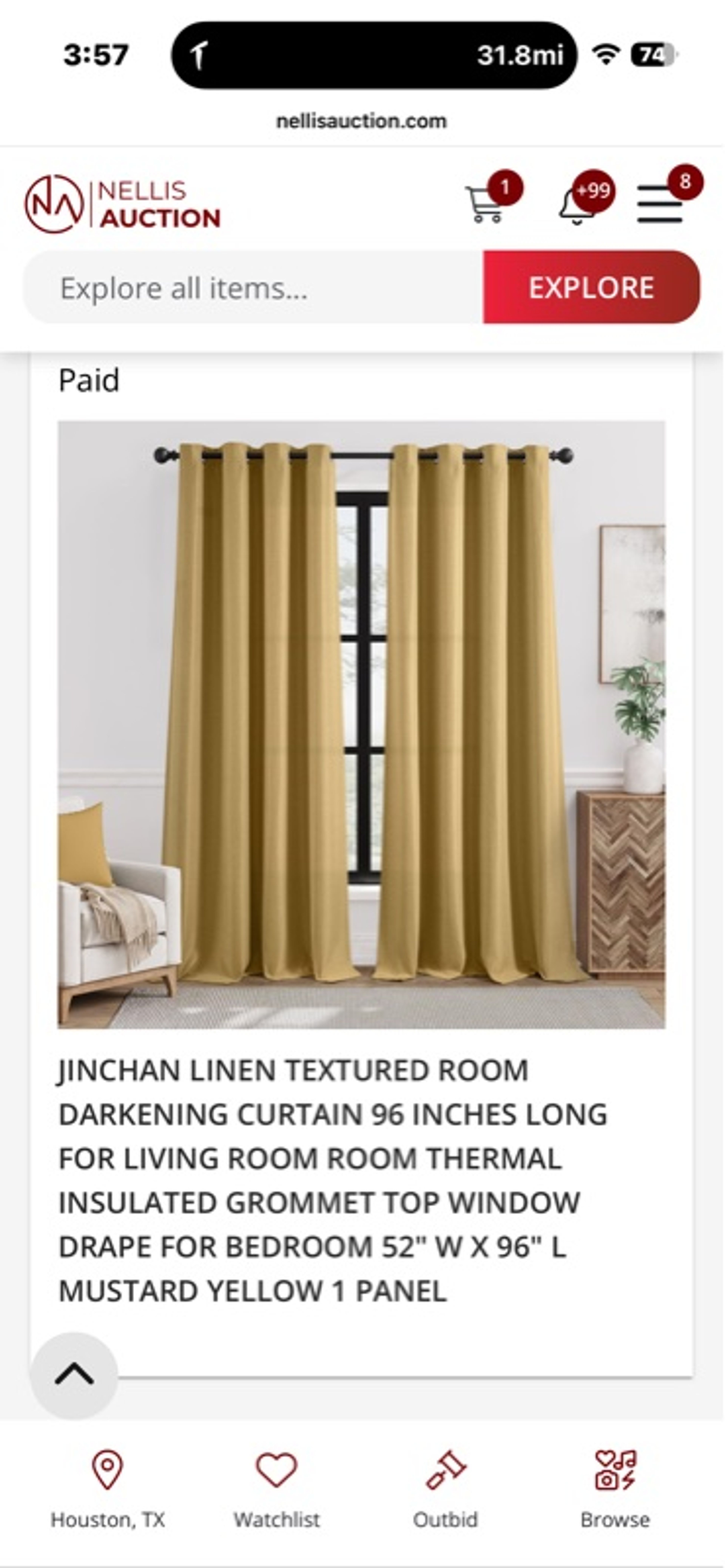 Sun Zero Columbia Blackout Curtain Panel Pair 50" x 63"