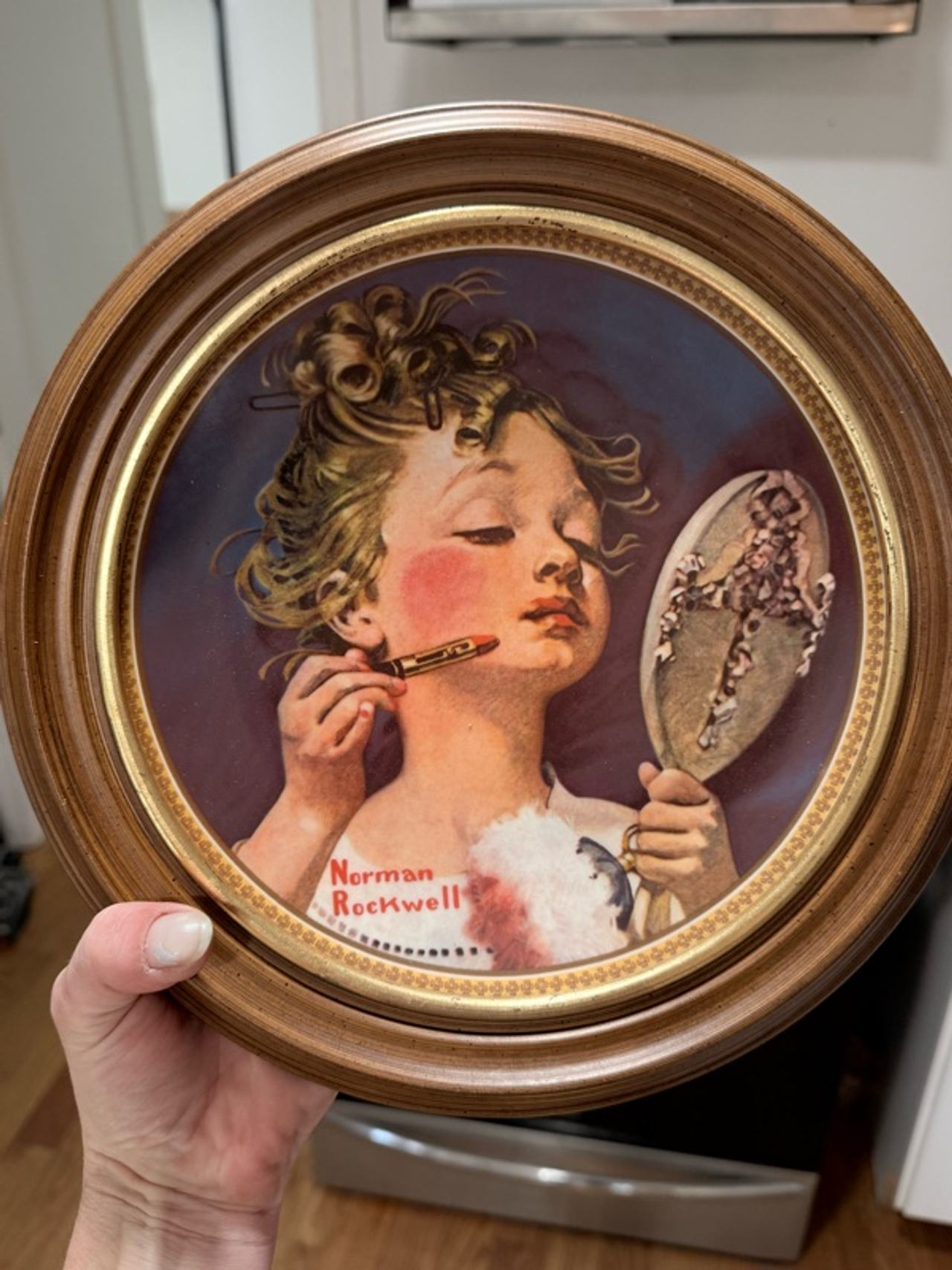 Knowles Norman Rockwell 'Making Believe at the Mirror' Collector Plate