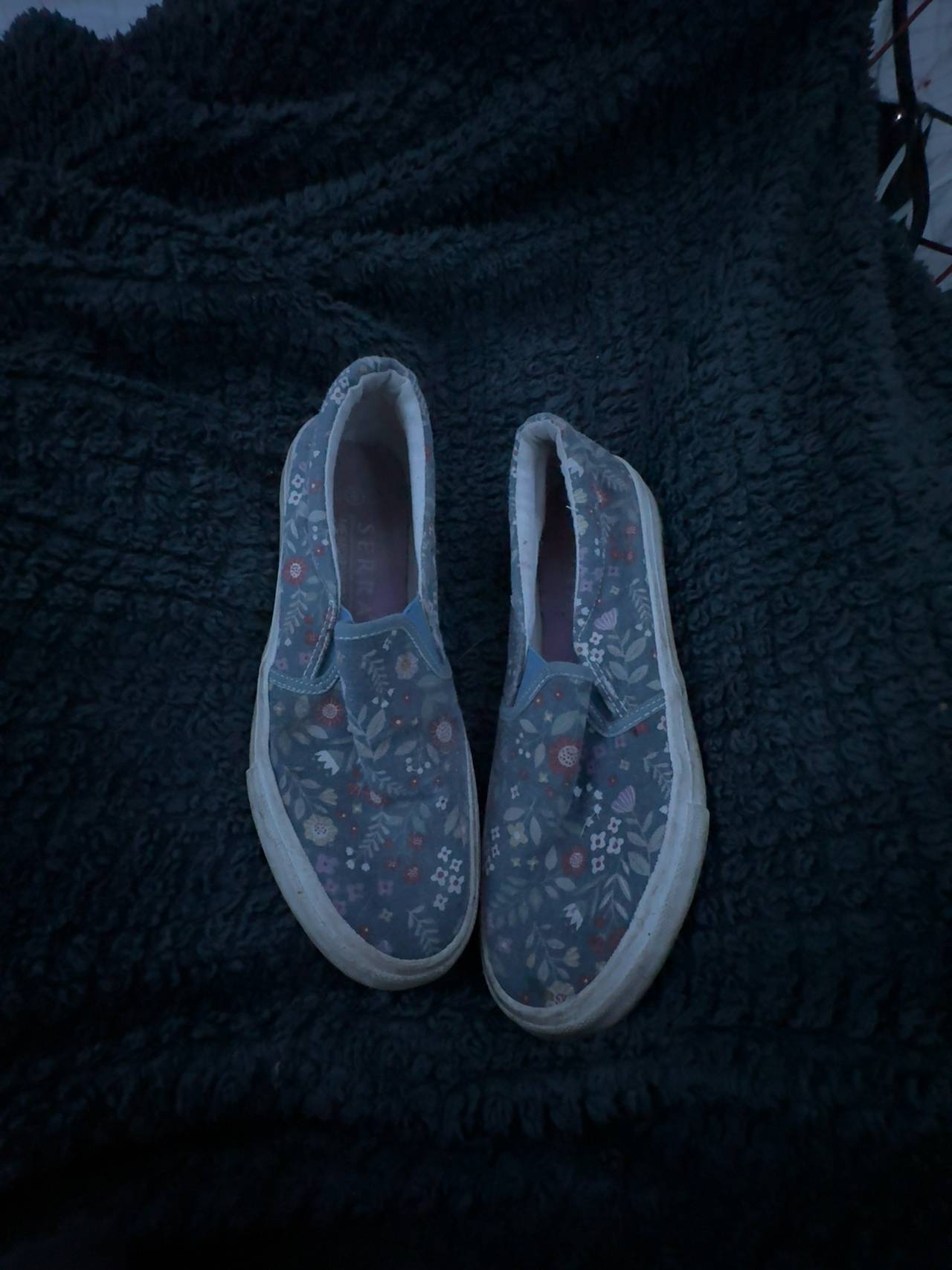 Vans Slip-On Floral Blue/White Sneakers