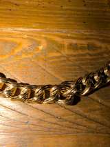 Monet Vintage Gold Tone Textured Curb Link Necklace - Image 3