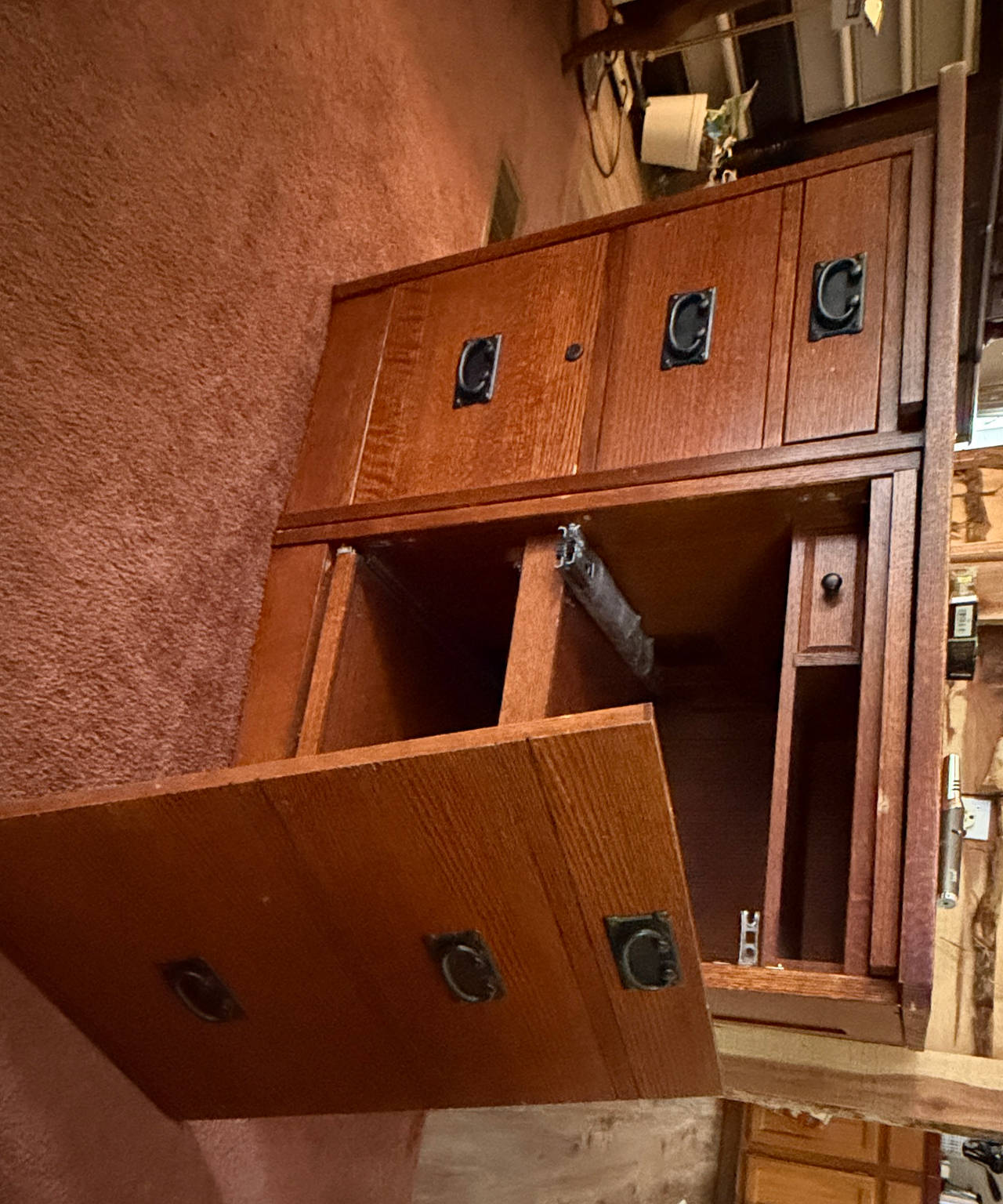 Mission Style Oak Secretary Desk