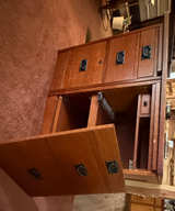 Mission Style Oak Secretary Desk - Image 1