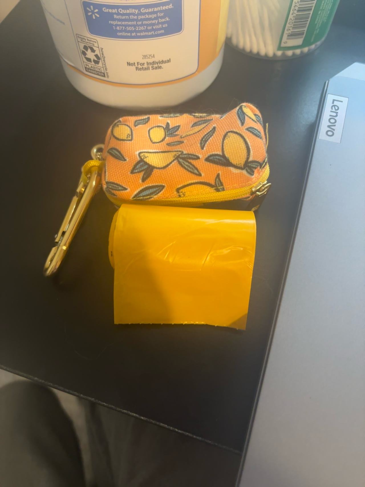 Rufus + Daisy Lemon Yellow Dog Poop Bag Holder