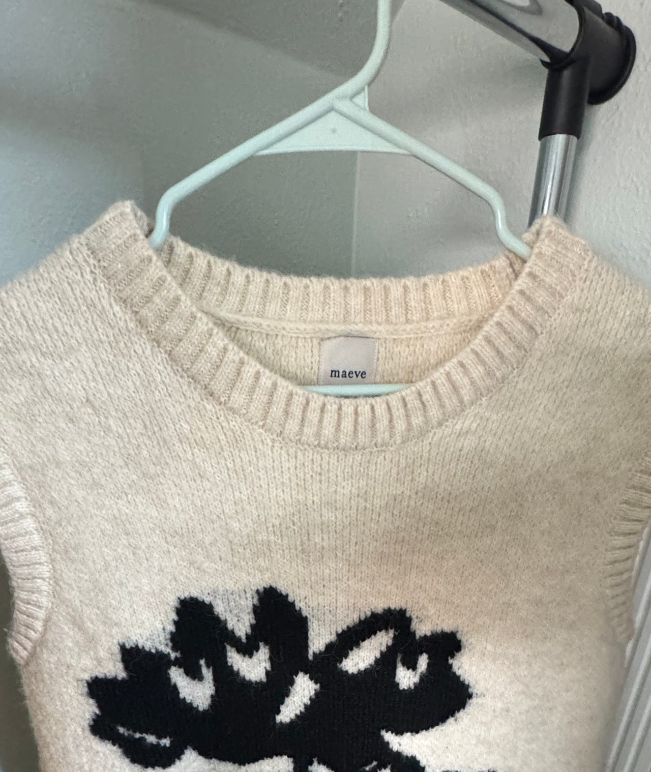 Maeve Anthropologie Floral Sweater Vest