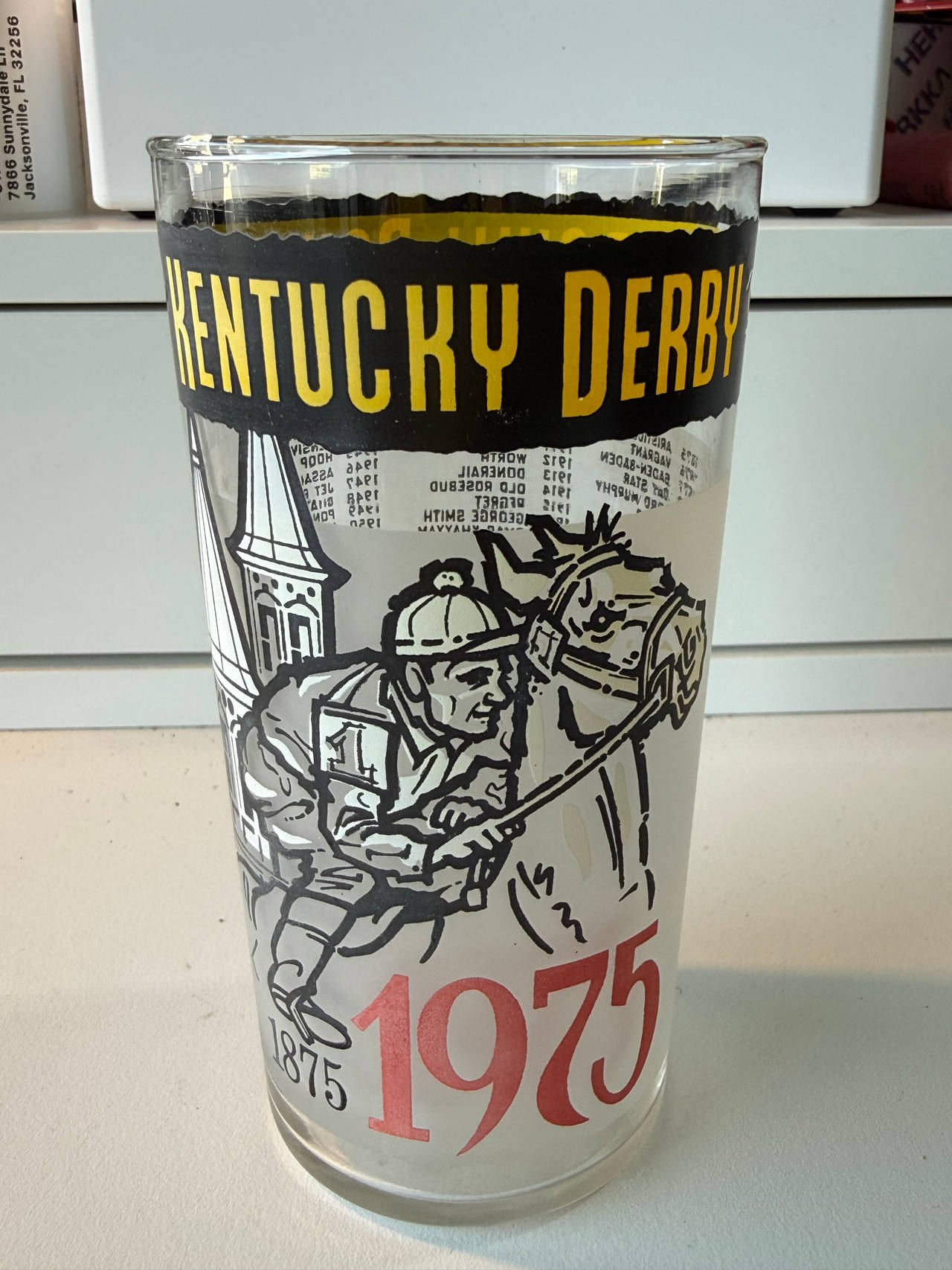 1975 Kentucky Derby Mint Julep Glass