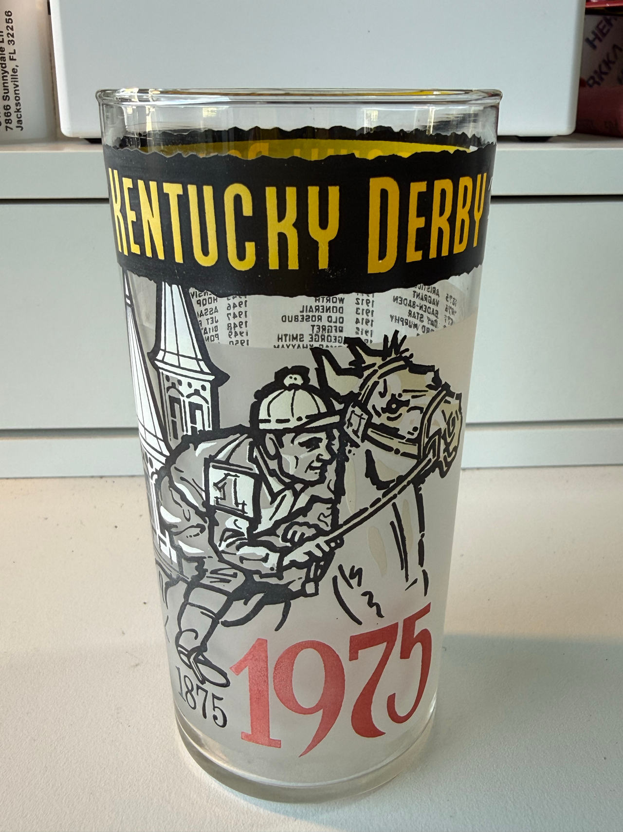 1975 Kentucky Derby Mint Julep Glass