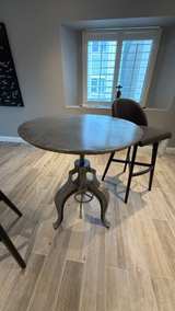Industrial Crank Adjustable Bistro Table & 2 Chairs - Image 4
