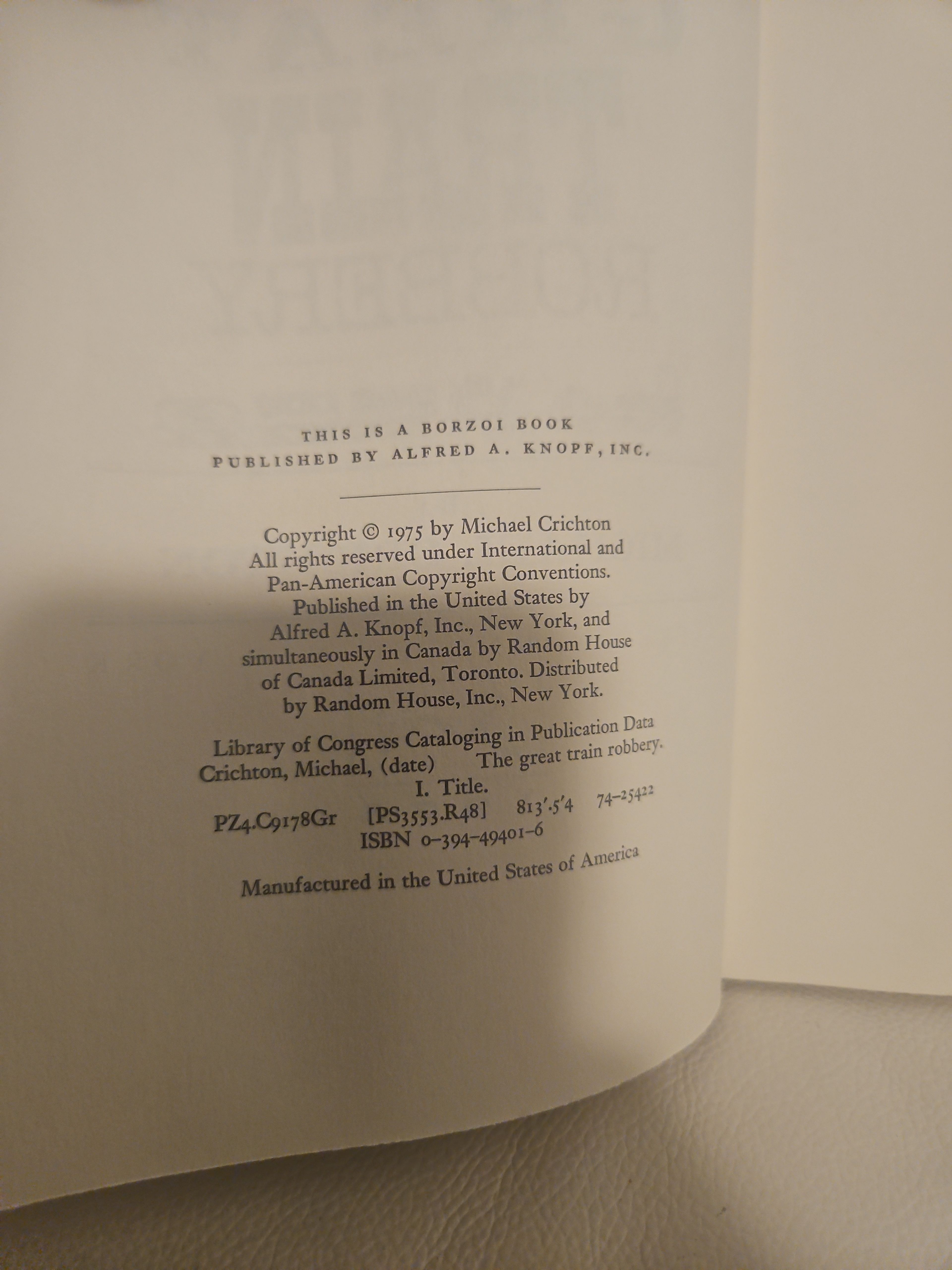 The Great Train Robbery by Michael Crichton