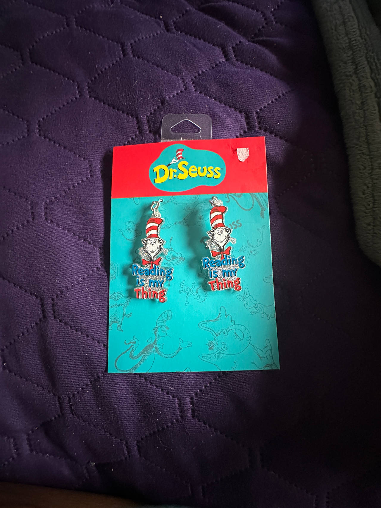 Dr. Seuss Cat in the Hat Earrings