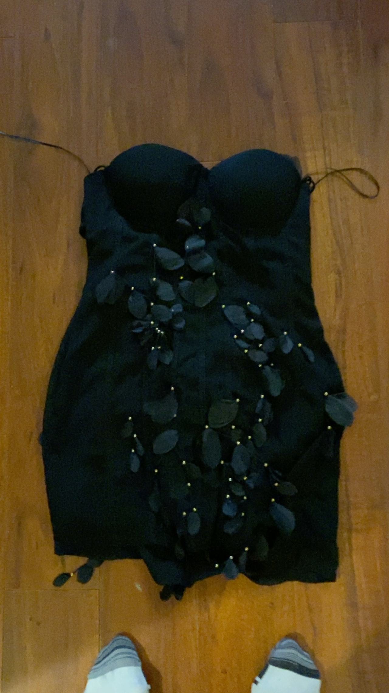 Fashion Nova Amelia Rose Corset Mini Dress Black