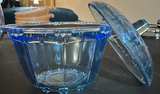 KIG Oyster Pearl Blue Candy Dish with Lid - Image 2