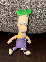 Ferb Plush Doll Disney Store 8” TV Show Cartoon Kids Toy  - Image 1