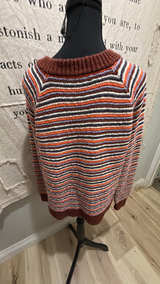 Madewell Arden V-Neck Crop Pullover Sweater Striped - Image 2