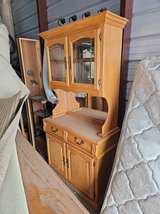 Traditional Solid Pine China Cabinet Hutch - Image 2