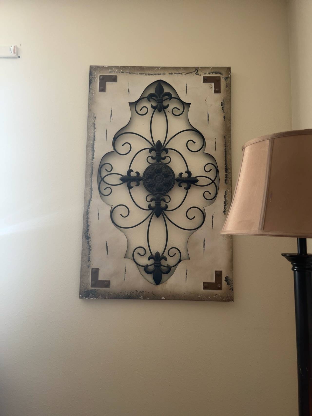 Deco 79 Cream Wood Metal Scroll Wall Decor 26" x 42"