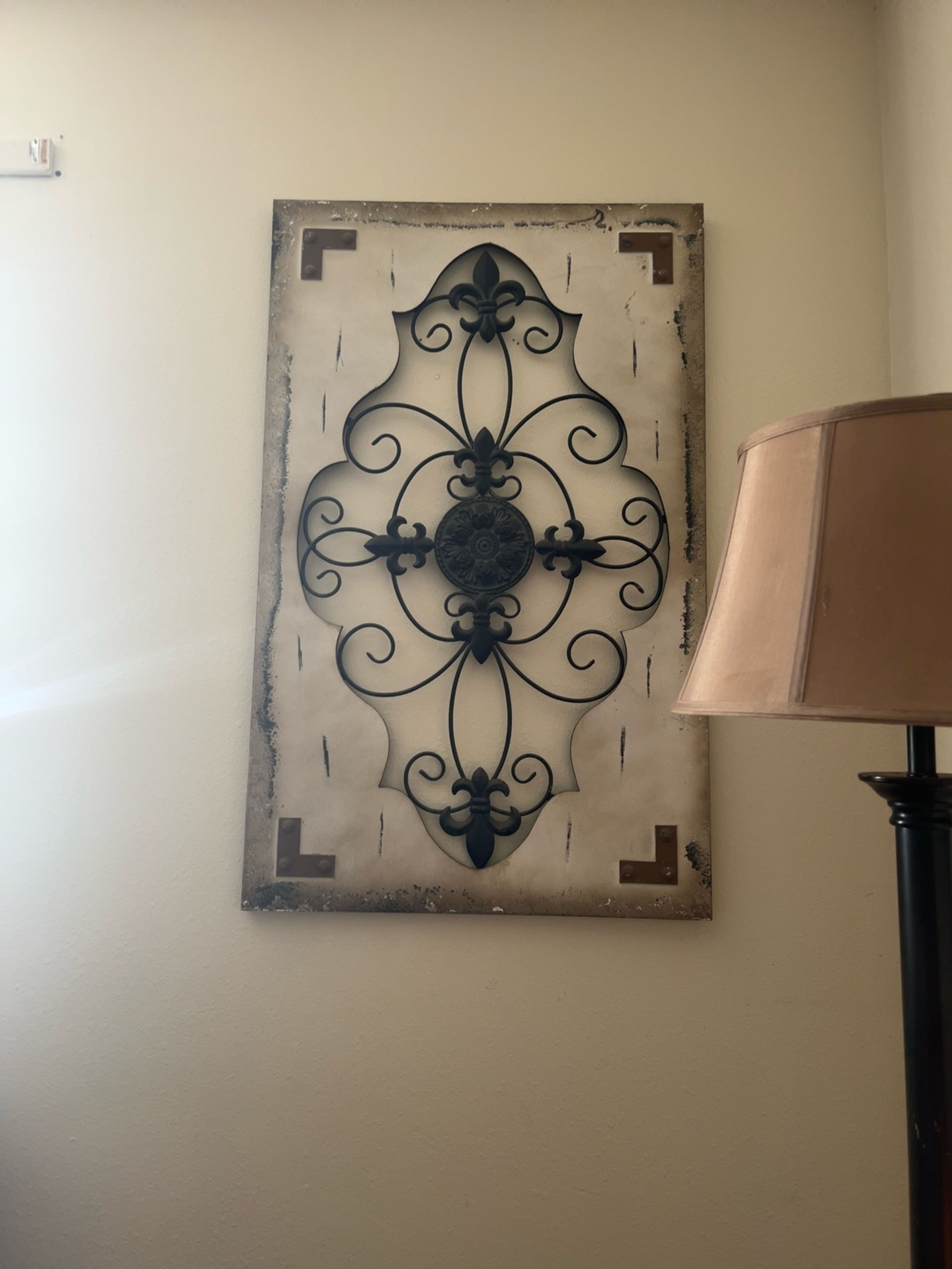 Deco 79 Cream Wood Metal Scroll Wall Decor 26" x 42"