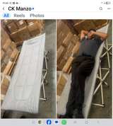 Folding Camping Cot with Mattress Pad - Image 2