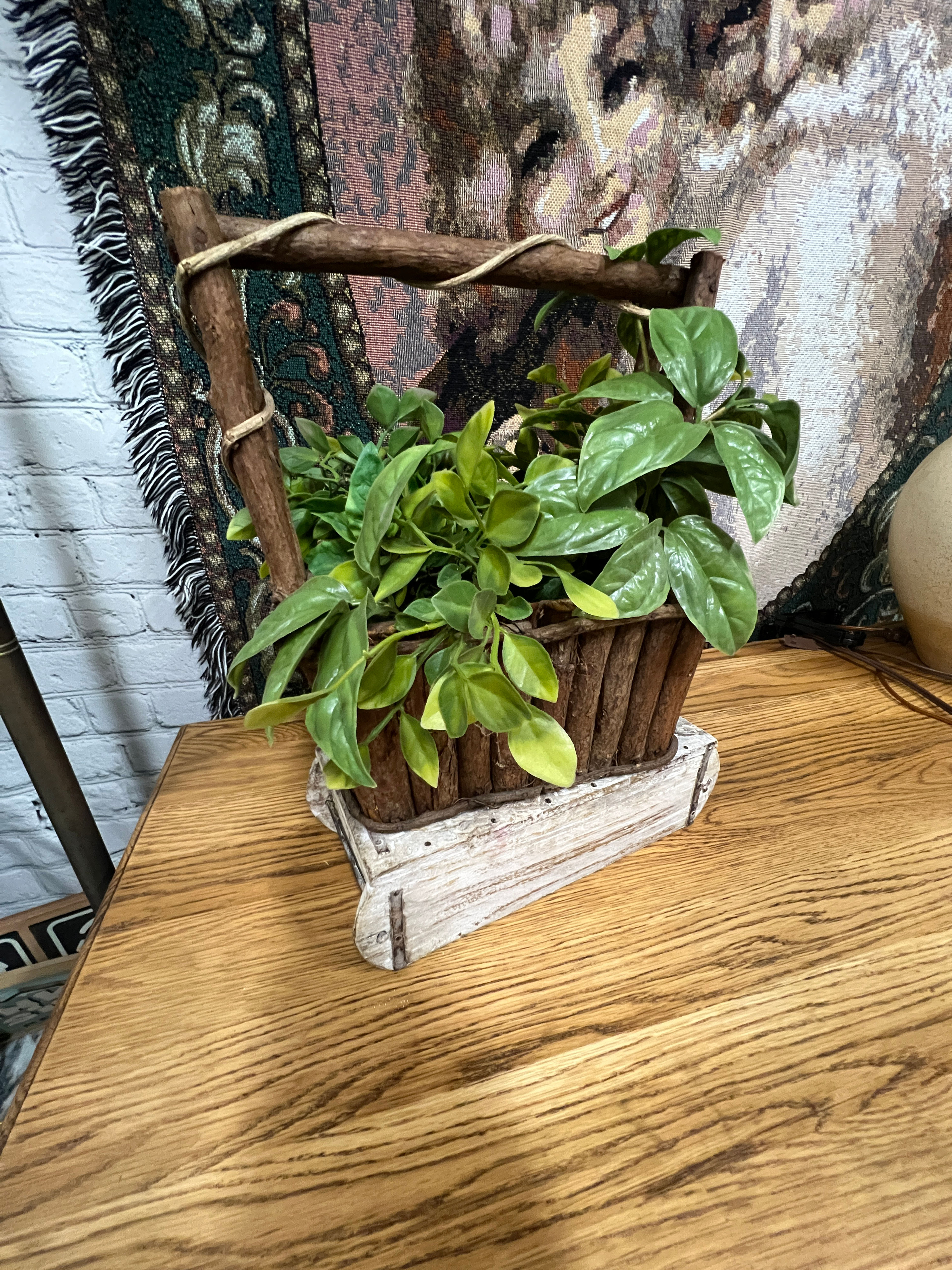Wooden Decorative Planter Basket