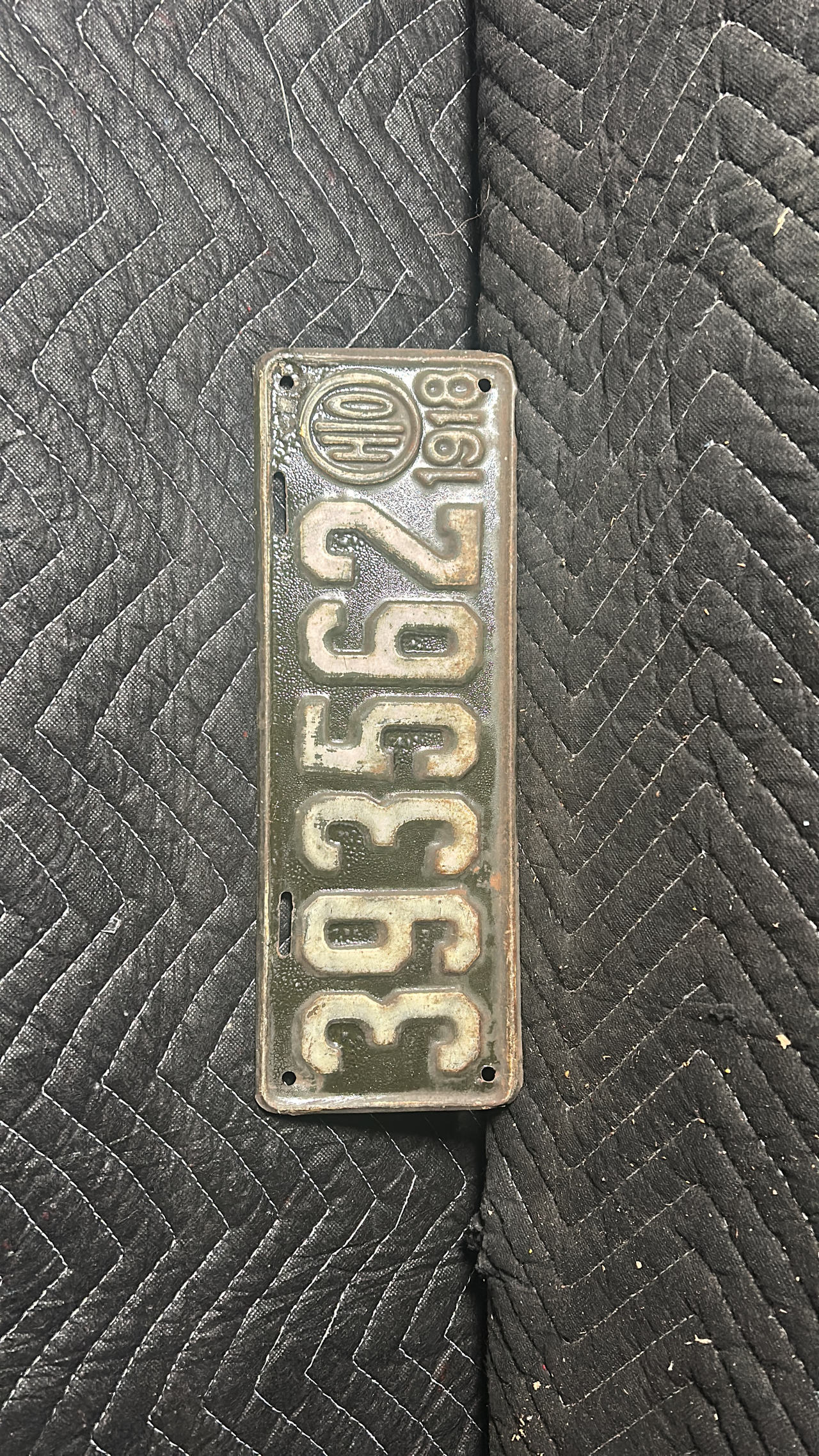 1918 Ohio License Plate