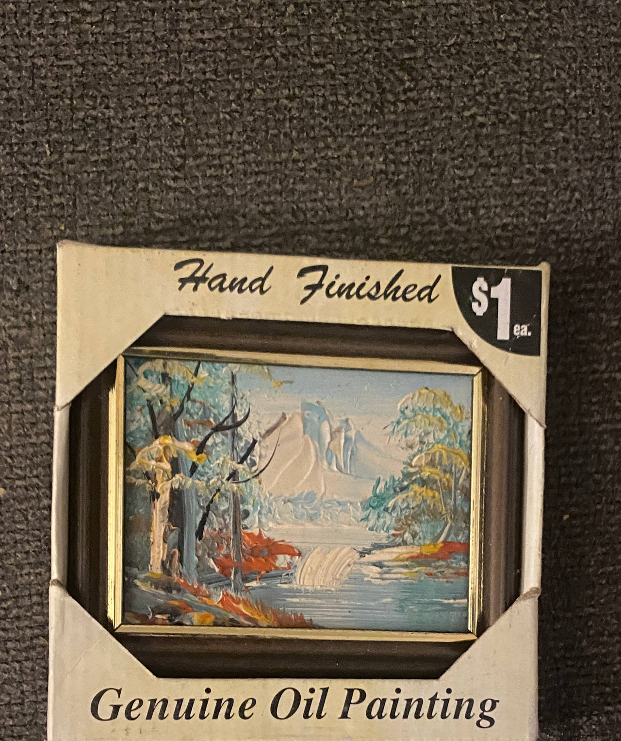 Vintage Miniature Hand Finished Oil Painting