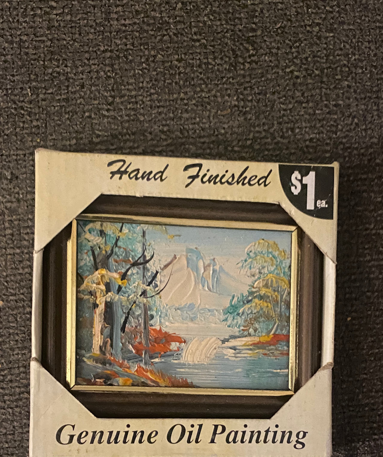 Vintage Miniature Hand Finished Oil Painting