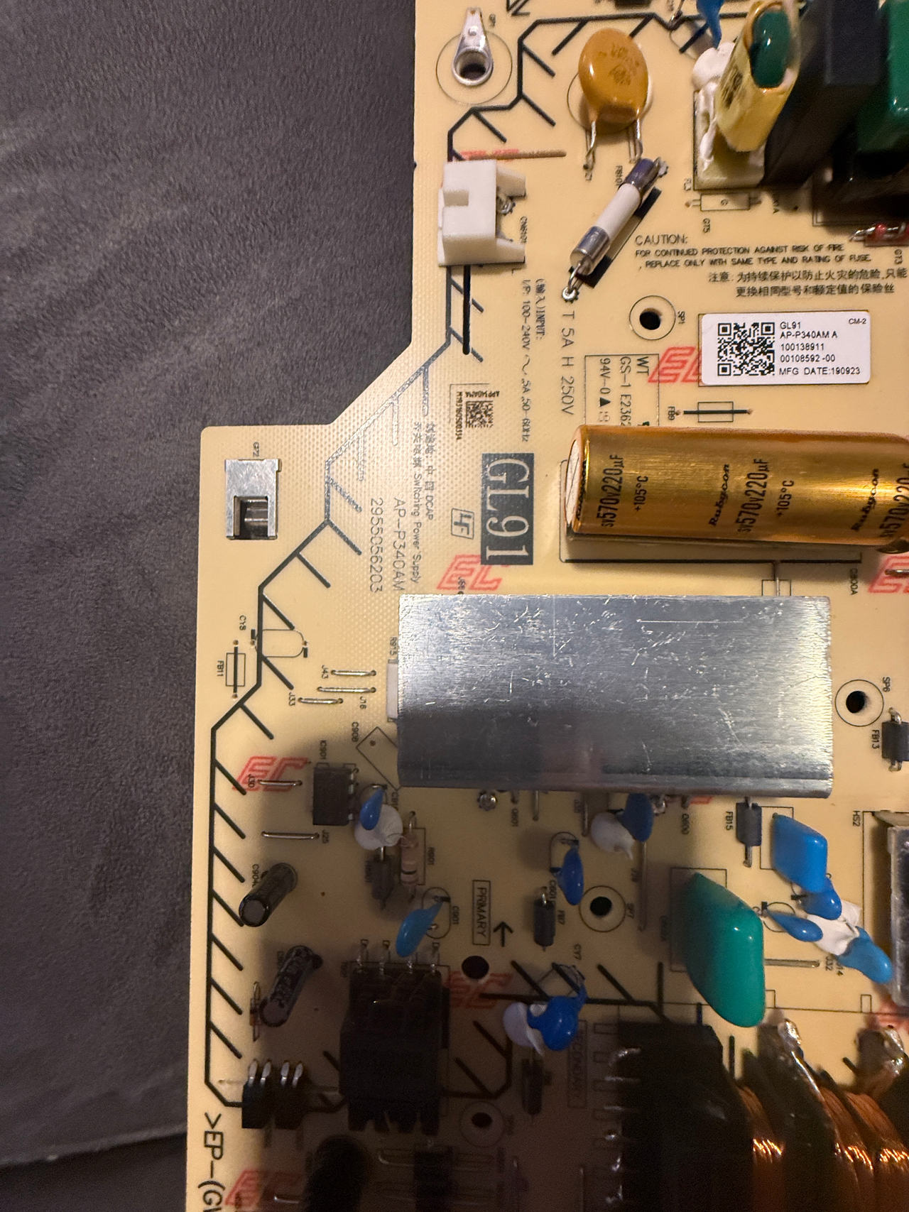 Panasonic GL91 AP-P340AM Power Supply Board