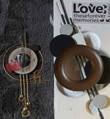 Modern Abstract Geometric Wall Clock Set - Image 1