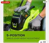 Greenworks 24V 13" Brushless Push Mower - Image 3