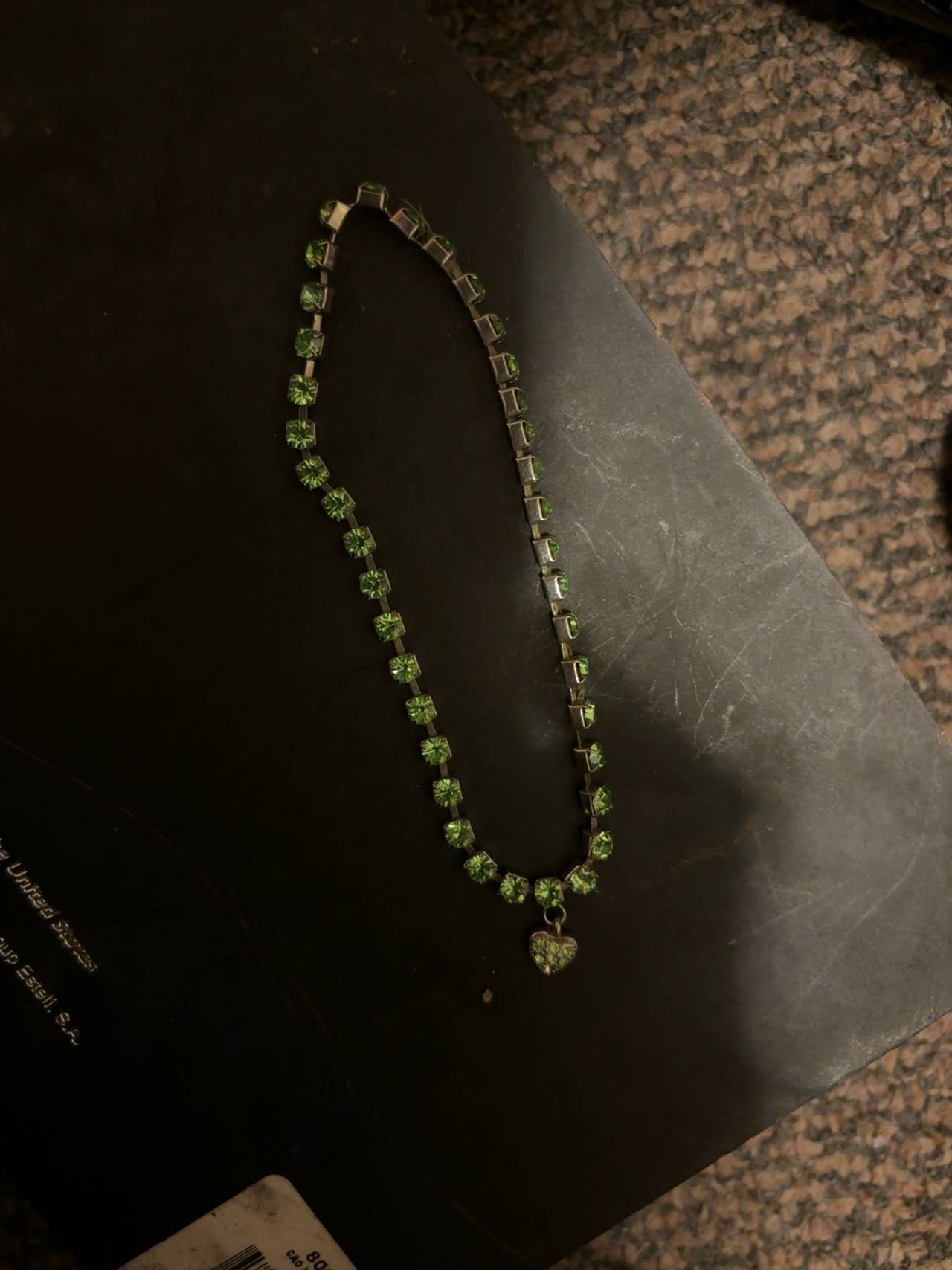 Swarovski Anna Wintour Tennis Necklace Peridot Green