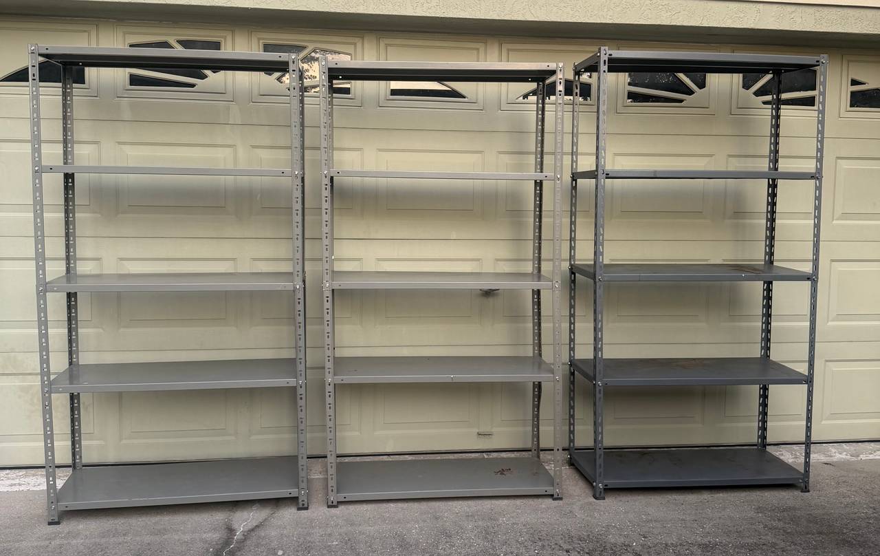 3 Steel Shelving Unit Garage Rack 5 Shelf