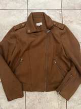 Loft Faux Suede Moto Jacket Brown - Image 2
